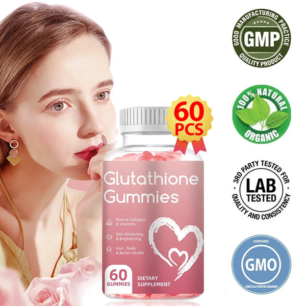 Glutathione Gummies Collagen Protein Skin Whitening Brightening Hair Growth Nail Health Antioxidant Support Dietary Supplements in Pakistan in Pakistan