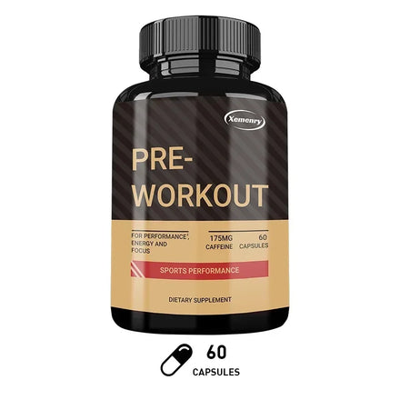 Pre-Workout Supplement - Improve Muscle Strength, Boost Energy Levels and Focus, and Maintain Athletic Performance