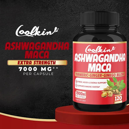 Ashwagandha and Maca Supplements - Supports Natural Health, Energy, Performance and Mood Supplements, Enhances Blood Flow