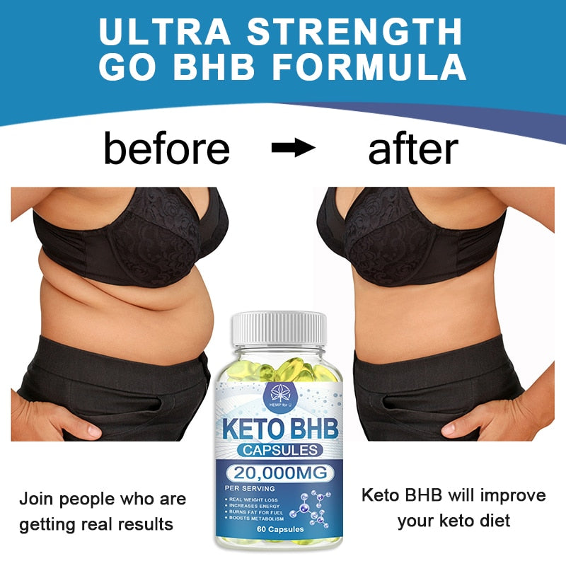 BHB Keto Capsule for Adult Men&Women Slimming Product Lose Weight Appetite Inhibitors Fat Burner Gym Supplement Fast Burning Fat