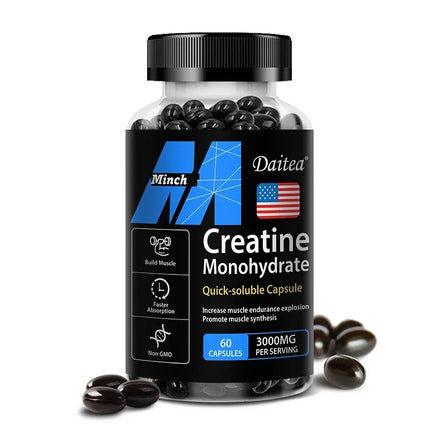 Creatine Monohydrate - 3,000 Mg Per Serving, Pre-workout Creatine To Help Build Muscle, Enhance Energy and Performance