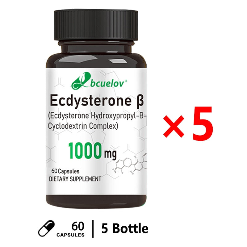 Ecdysterone Capsules - Helps Build Muscle, Burn Fat & Enhance Men's Health Supports Metabolism, Improves Endurance