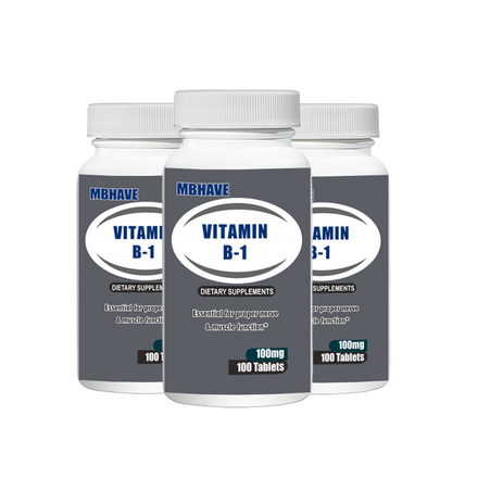 Vitamin B-1 100mg - 100 Tablets Essential for proper nerve & muscle function*
