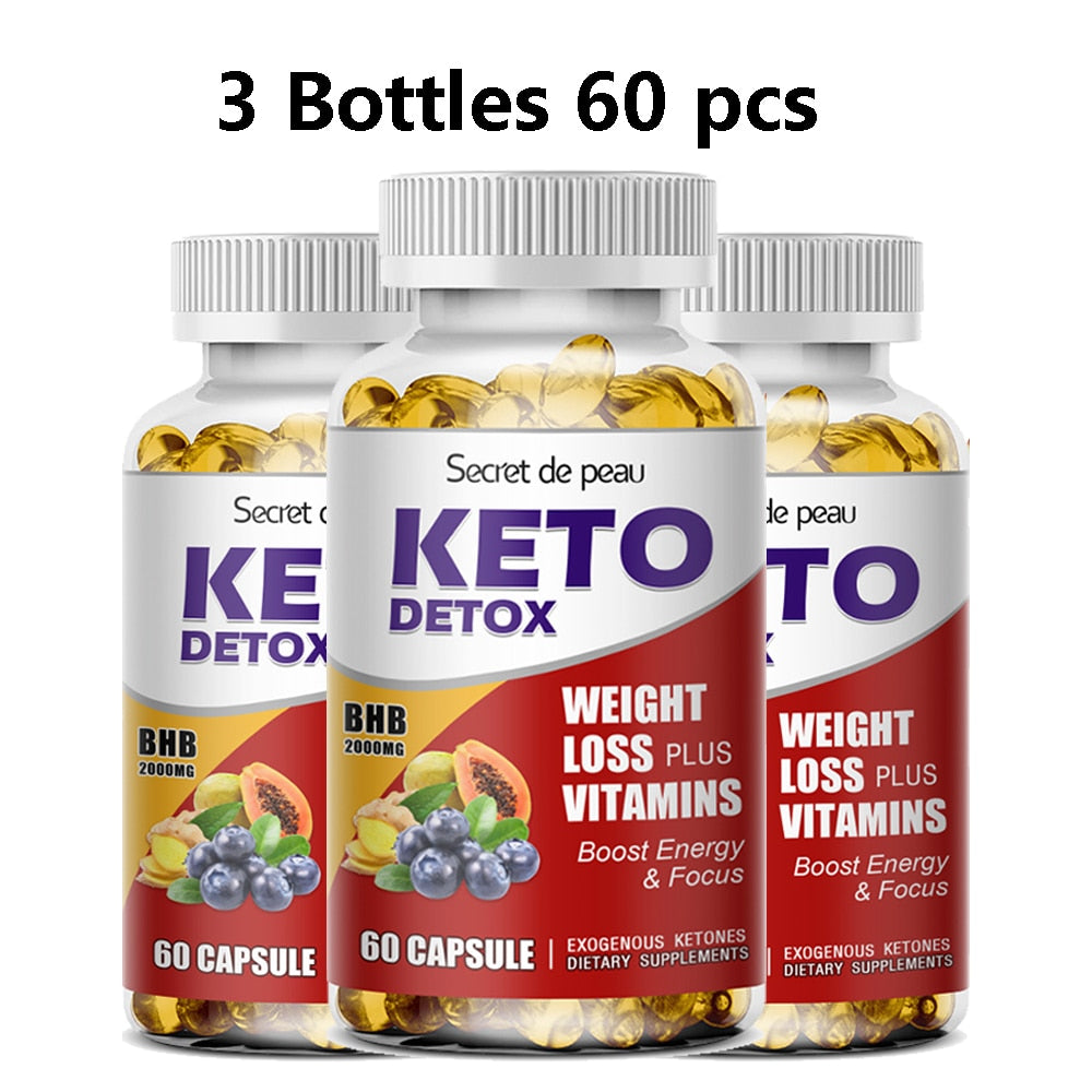 SDP Diet Fast Slimming Pills 100% Organic Keto Detox Capsules Flat Belly Deep Clean&Detox Provide Energy Fat Burner Lose weight