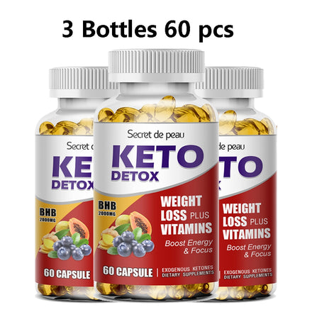 SDP Diet Fast Slimming Pills 100% Organic Keto Detox Capsules Flat Belly Deep Clean&Detox Provide Energy Fat Burner Lose weight