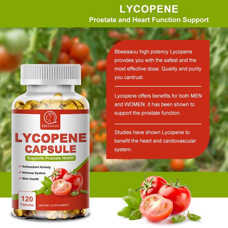 BEAU Tomato Extract Lycopene Capsule Men Prostate Health Improve Fertility and Sperm Quality Urethral Health Enhance Immunity