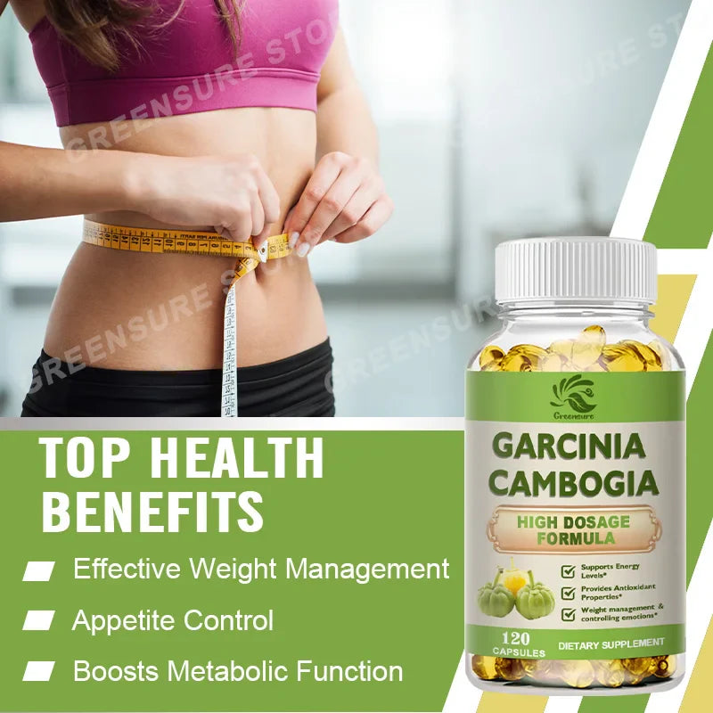 Garcinia Cambogia Capsule for Weight Loss Fat Burner Appetite Suppress Enhance Metabolism Supplement