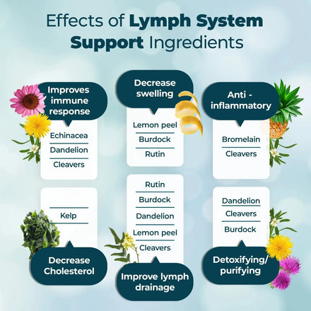Lymphatic Supplement for Swelling, Lymphatic Support, 120 Capsules