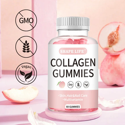 Collagen Gummies supplement Glutathione Whitening Skin Care Anti-Aging Vitamin Fruit Flavor Fudge in Pakistan