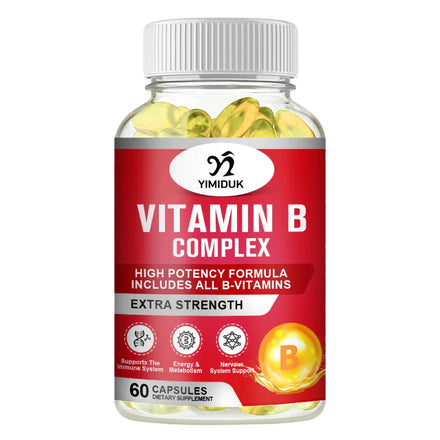 Yimiduk Vitamin B Complex Capsule Help Relieve Fatigue, Improve Digestion, Reduce Stress, Better Mood Support, Immune Supplement
