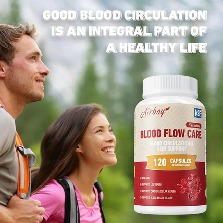 Blood Flow Care Capsules - with Niacin, L-Arginine - Supports Heart, Cardiovascular Health, and Promotes Blood Circulation