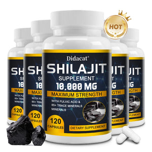Pure Shilajit Supplement - Maximum Strength with Natural Fulvic Acid & 85+ Trace Minerals, Vegan Friendly Dietary Supplement in Pakistan