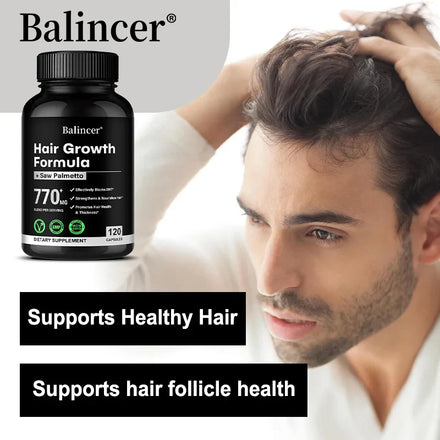 Saw Palmetto Capsules - with Multivitamins, Biotin, Promotes Hair Growth, Hair Loss, Promotes Hair Thickness and Overall Health