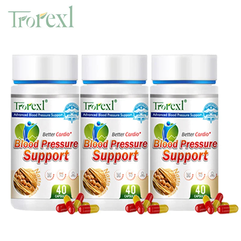Blood Pressure Support, Blood Vessel Clean, Natto Capsule, Lower Blood Pressure, Cardiovascular Health, Hypertension Relief