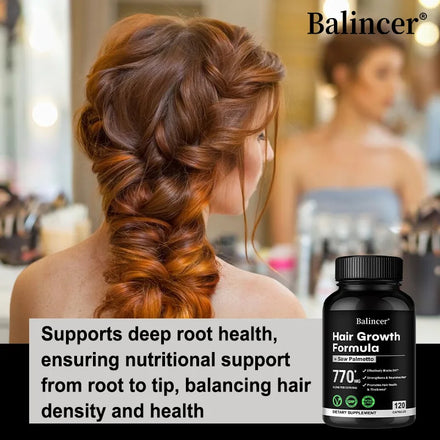 Saw Palmetto Capsules - with Multivitamins, Biotin, Promotes Hair Growth, Hair Loss, Promotes Hair Thickness and Overall Health
