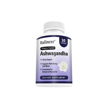 Ashwagandha + Black Pepper Extract Capsules - Helps Mood Reduce Anxiety and Stress,  Improving Sleep, Brain Health Supplement