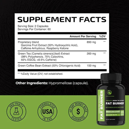 5-in-1 Premium Green Tea for Weight Loss | Belly Fat Burner, Metabolism Booster & Healthy Weight Management for Men and Women