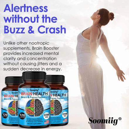 Soomiig Brain Supplement – Boosts Brain Function, Immunity, Helps Improve Memory, Intelligence and Concentration.