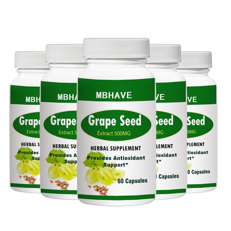 grape seed 500mg 60pcs support collagen formation, provide antioxidant support