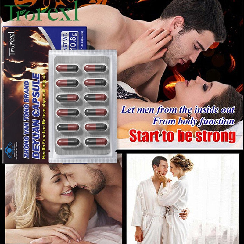 Natural Ginseng epimedium Capsules Male Prolong Strong Erections, Testosterone Booster Men Supplement Size Endurance Strength