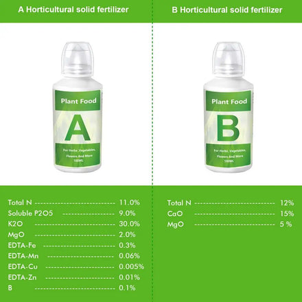 Fertilizer A and B Hydroponic Garden Plant Food Plant Fertilizer For Flowers Vegetables Grass Nutrients Garden Plant Using