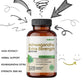 Natural Ashwagandha Stress & Mood Relief Herbal Vegetarian KSM-66 Capsules Anti-Anxiety Stress Relief Brain Health