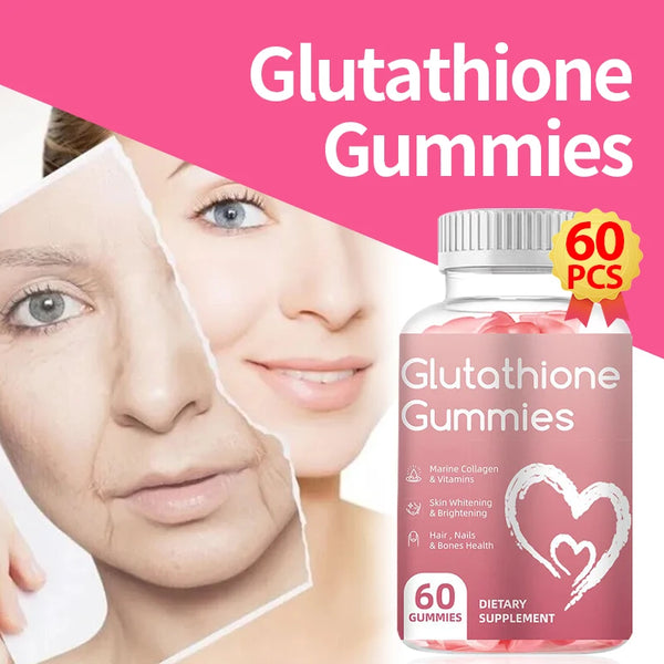 Glutathione Gummies Collagen Protein Antioxidant Skin Whitening Brightening Hair Growth Nail Health Support Dietary Supplements in Pakistan in Pakistan
