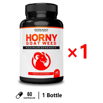 Horny Goat Grass Capsules - Male Performance Supplement to Increase Energy, Stamina, Motivation and Muscle Mass