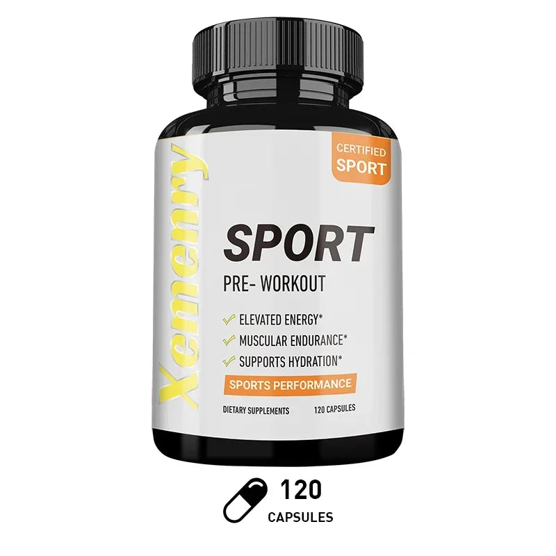 Sport Pre Workout Supplement - Muscle Building and Growth, Supporting Athletic Energy and Strength