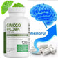 Ginkgo Biloba Extra Capsules Supports Brain Function & Memory Support, Nootropic Brain Supplement Blood Circulation