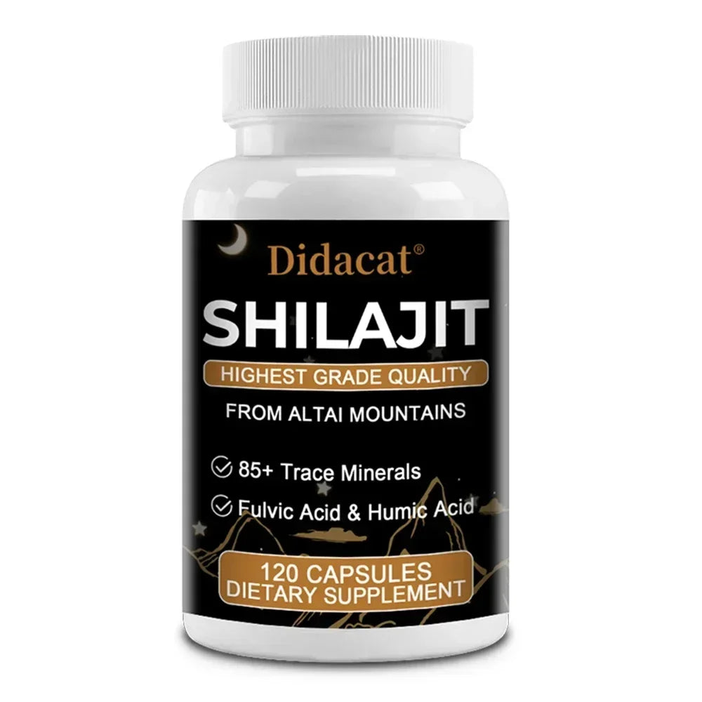 Shilajit Pure Himalayan Organic Shilajit Resin with 85+ Trace Minerals and Fulvic Acid, Humic Acid for Men and Women, Non-GMO