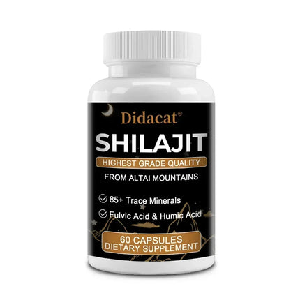 Shilajit Pure Himalayan Organic Shilajit Resin with 85+ Trace Minerals and Fulvic Acid, Humic Acid for Men and Women, Non-GMO