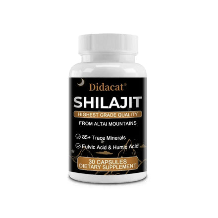 Shilajit Pure Himalayan Organic Shilajit Resin with 85+ Trace Minerals and Fulvic Acid, Humic Acid for Men and Women, Non-GMO