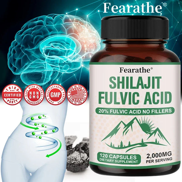 Shilajit Supplement - Fulvic Acid & 85 Trace Minerals To Improve Brain Health, Cognition, Digestion & Immunity & Improve Mood in Pakistan in Pakistan