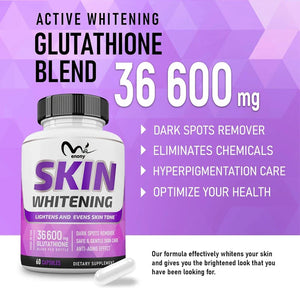 Skin Brightening Formula Capsules - Vitamin C Glutathione Brightens Skin for Anti Aging and Reduces Harmful Free Radicals
