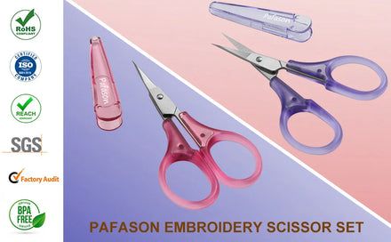 Small Craft Scissors, 3" Tiny Travel Scissors with Cap, Sharp Scissors Straight Fine Tips Mini Sewing Scissor for