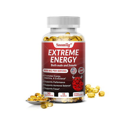 Soomiig Maca Root Extract for Women, Energy Booster Contains Ginseng Supports Focus, Stamina, Performance Supplement