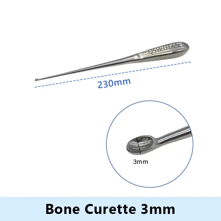 Stainless Steel Bone Curette Orthopedics Surgical Instruments