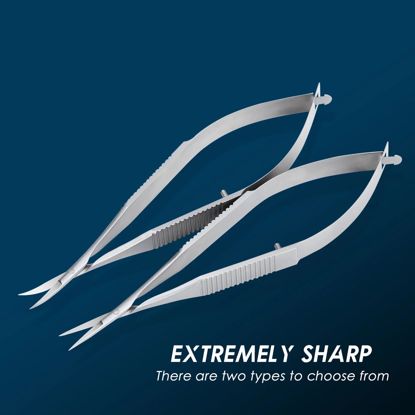Straight Cuticle Scissor Spring Action Scissor Thread Stainless Steel Cutting Scissor Eyebrow Trimming Microscissor 12cm