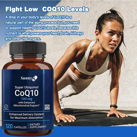 Super Absorbable Coenzyme Q10 Supplement 100mg - for Efficient Energy Production and Circulatory Health