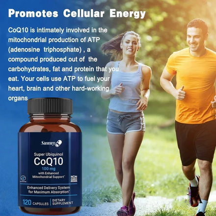 Super Absorbable Coenzyme Q10 Supplement 100mg - for Efficient Energy Production and Circulatory Health