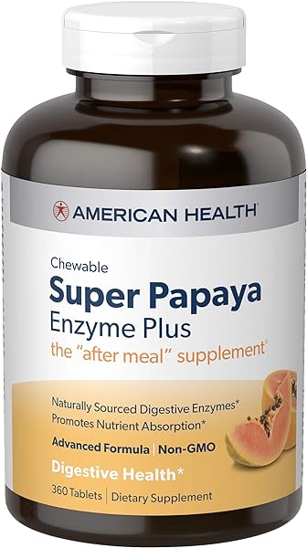 Super Papaya Enzyme Plus Chewable Tablets, Natural Papaya Flavor - Promotes Digestion & Nutrient Absorption, Contains Papain & Other Enzymes - 360 Count in Pakistan in Pakistan