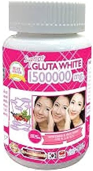 1 Bottle X 30 Softgels Supreme Gluta White 1500000mg. Super Whitening Glutathione Anti - Aging. (Supreme Whitening Skin Boost up Collagen Remove Dark Spot and Scar Tighten Pore Healthy Skin and Hair) in Pakistan in Pakistan