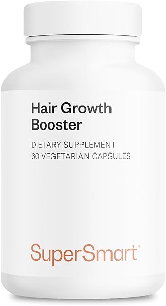 Supersmart - Hair Growth Booster 160mg per Day (Lustriva Supplement) - Biotin 40x More Soluble | Non-GMO & Gluten Free - 60 Vegetarian Capsules in Pakistan