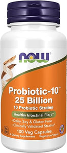 Supplements, Probiotic-10™, 25 Billion, with 10 Probiotic Strains, Dairy, Soy and Gluten Free, Strain Verified, 100 Veg Capsules in Pakistan