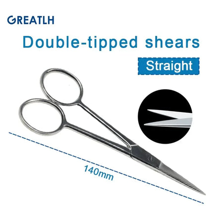 Surgical Scissors Stainless Steel Double Tipped Scissors Dissecting Scissors Straight Curved Head Surgical Tool