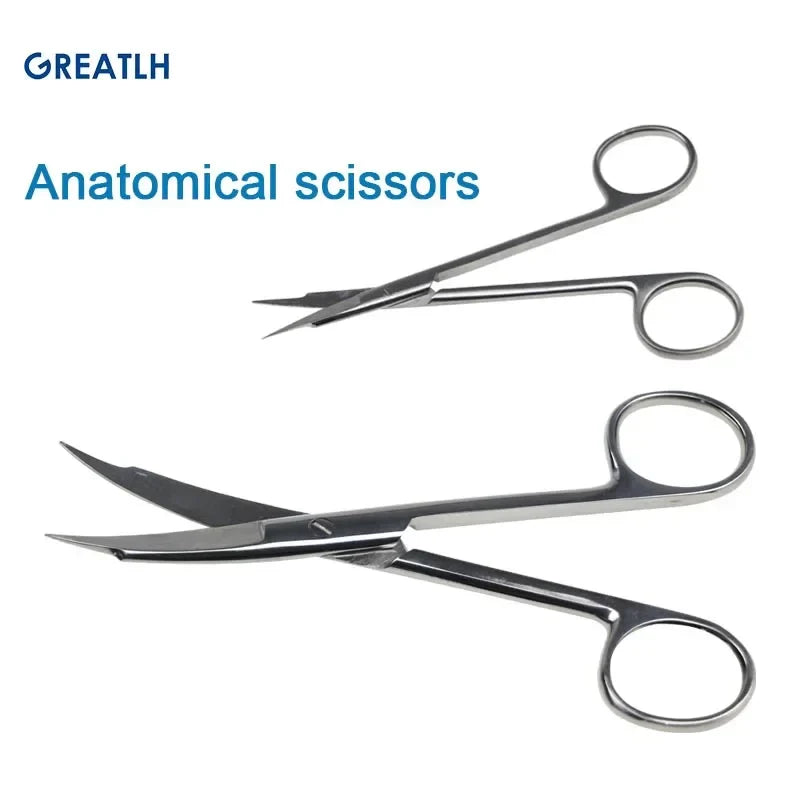 Surgical Scissors Stainless Steel Double Tipped Scissors Dissecting Scissors Straight Curved Head Surgical Tool