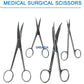 Surgical Scissors Stainless Steel Double Tipped Scissors Dissecting Scissors Straight Curved Head Surgical Tool