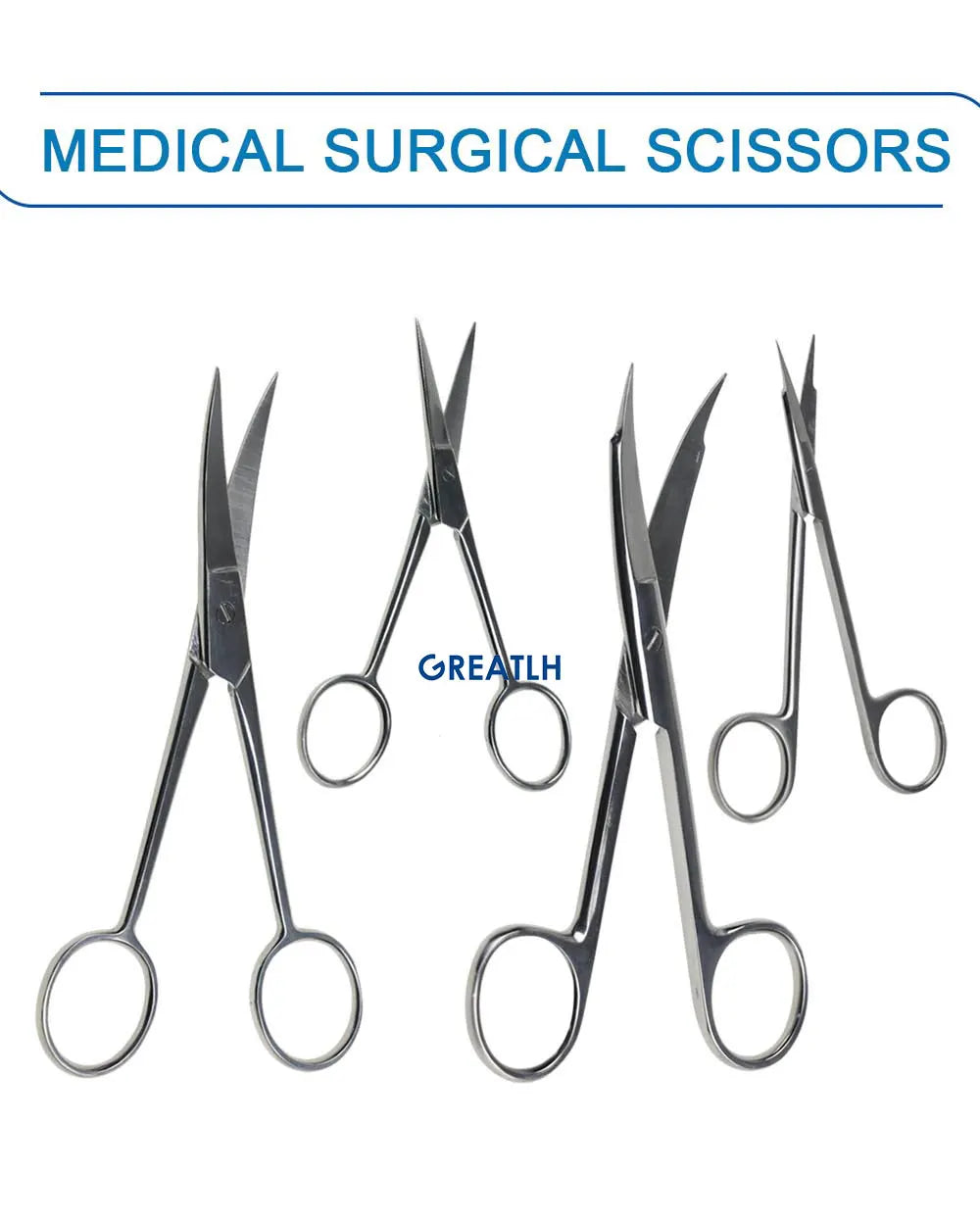 Surgical Scissors Stainless Steel Double Tipped Scissors Dissecting Scissors Straight Curved Head Surgical Tool