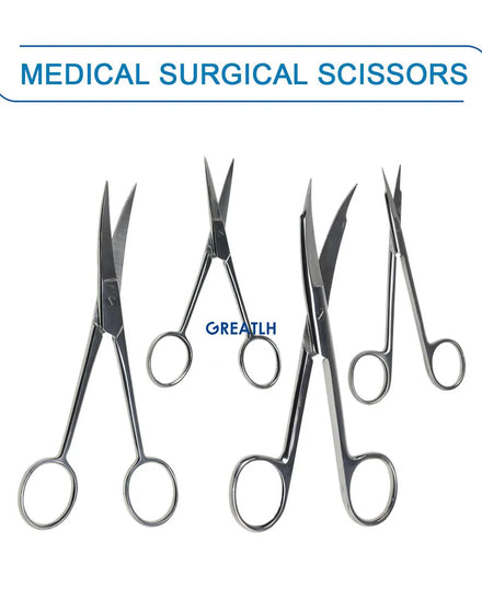 Surgical Scissors Stainless Steel Double Tipped Scissors Dissecting Scissors Straight Curved Head Surgical Tool